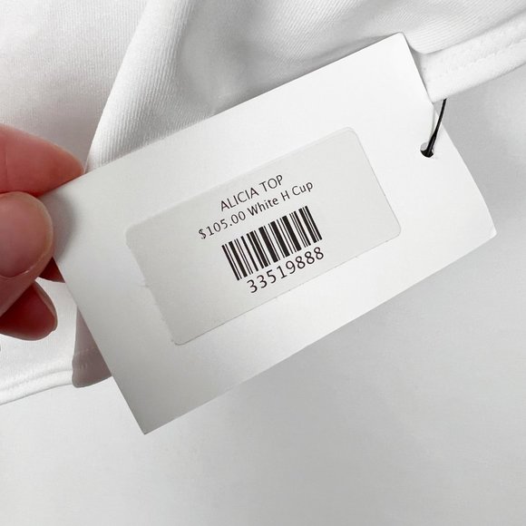 NEW Anthropologie Nettle's Tale "The Alicia Top" Underwire Support White H-Cup - Picture 7 of 12